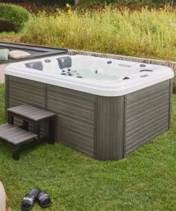 Home Deluxe Outdoor-Whirlpool BEACH Inkl. Treppe Und Thermoabdeckung