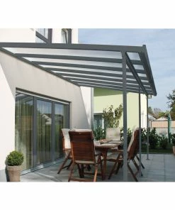Gutta 4293153 Terrassenüberdachung Anthrazit, 306 X 306 Cm