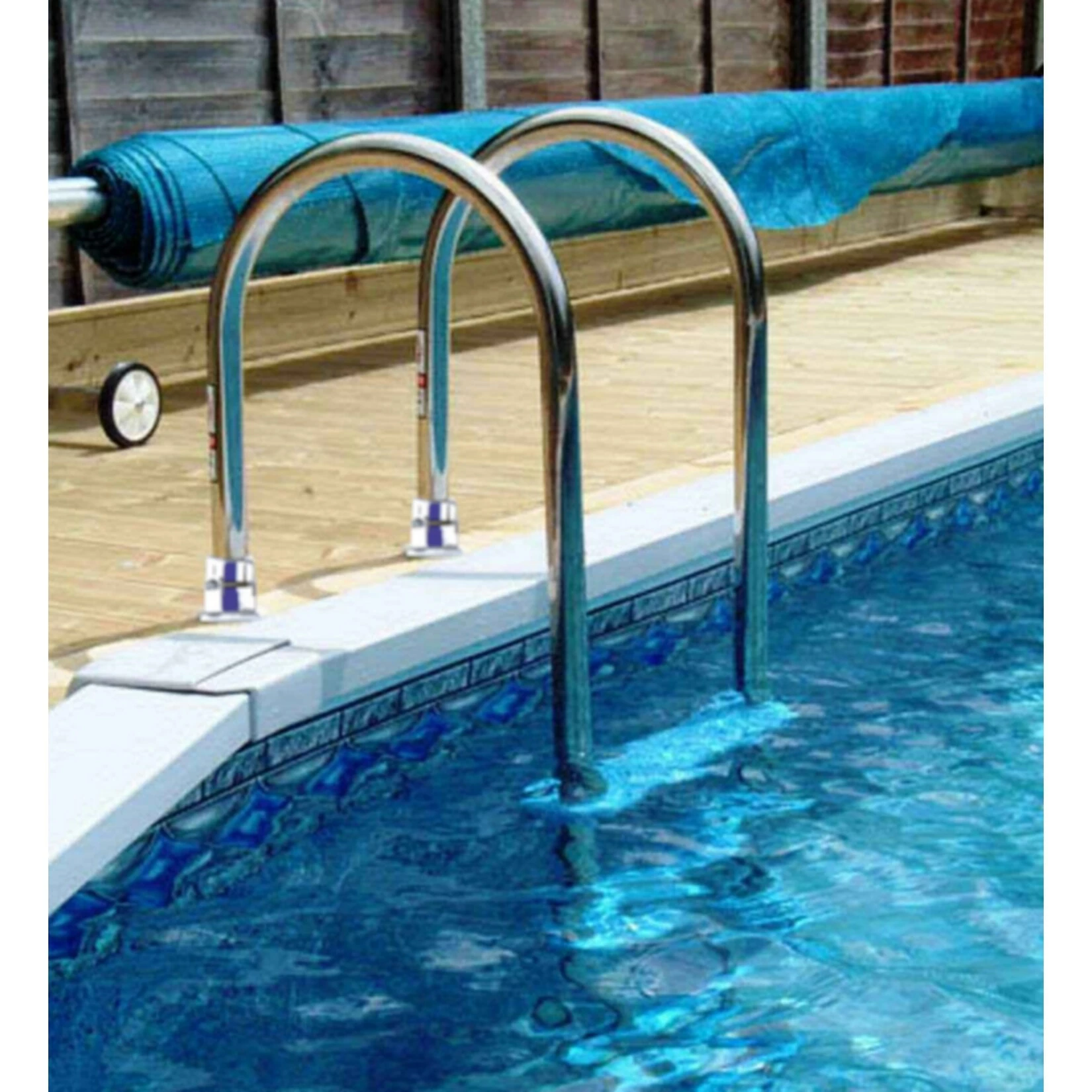 Interline Edelstahl Einstiegsleiter 3 Stufen – Bild 2