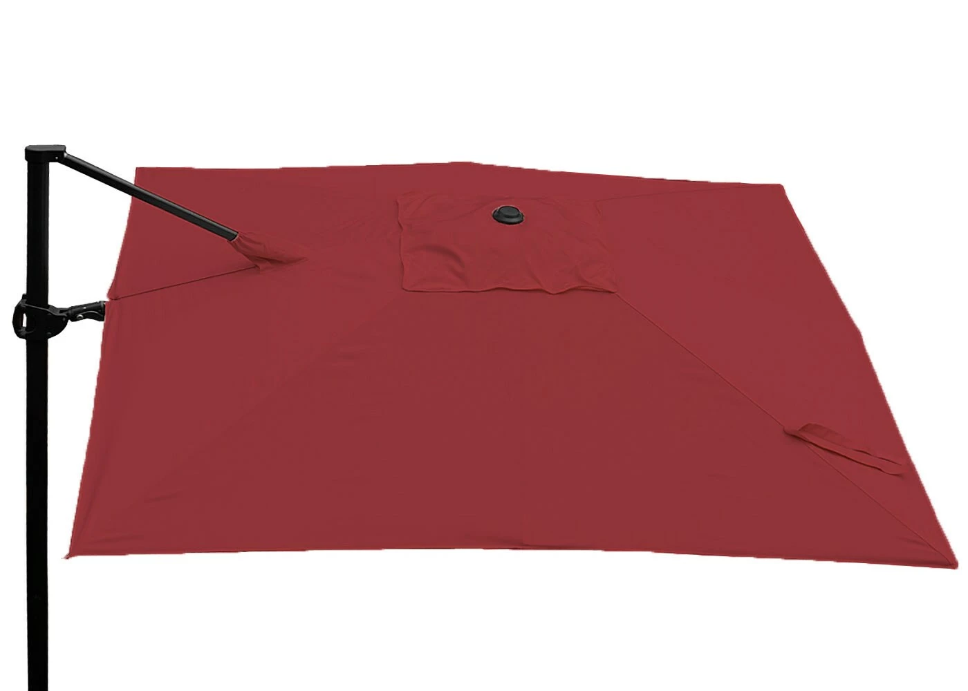 Gastronomie-Ampelschirm MCW-A39, 3x3m (Ø4,24m) Schwenkbar Drehbar, Polyester/Alu 31kg ~ Bordeaux Ohne Ständer – Bild 2