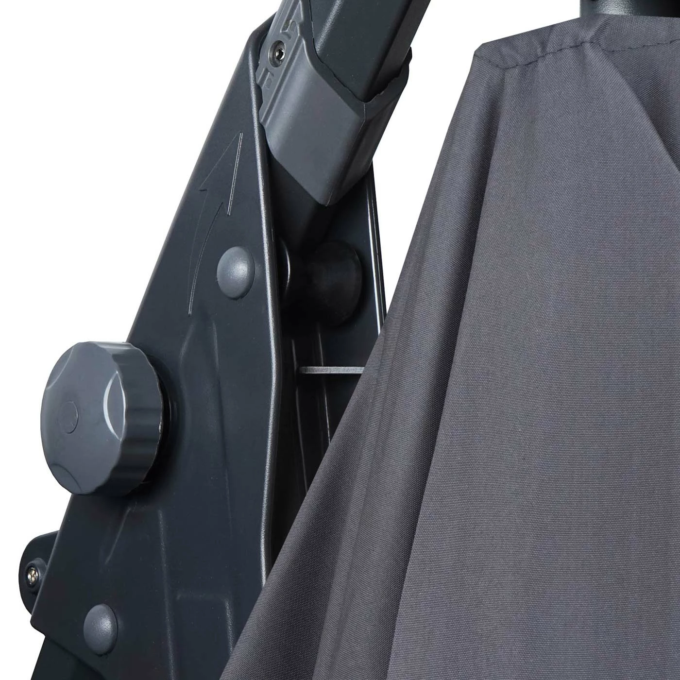 Deluxe Ampelschirm MCW-D14, Sonnenschirm, Rund Ø 3m Polyester Alu/Stahl 14kg ~ Anthrazit Ohne Ständer – Bild 6