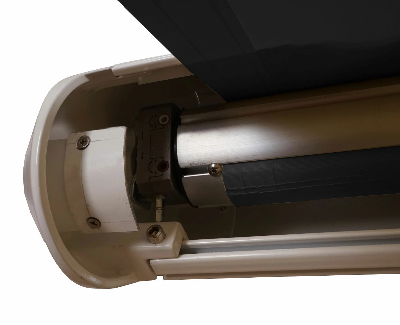 MCW Elektrische Vollkassetten-Markise H124, 4,5x3m Ausfahrbarer Volant ~ Polyester Anthrazit – Bild 2