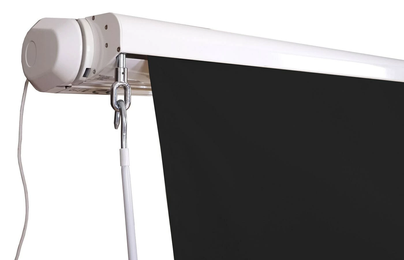 MCW Elektrische Vollkassetten-Markise H124, 4,5x3m Ausfahrbarer Volant ~ Polyester Anthrazit – Bild 3