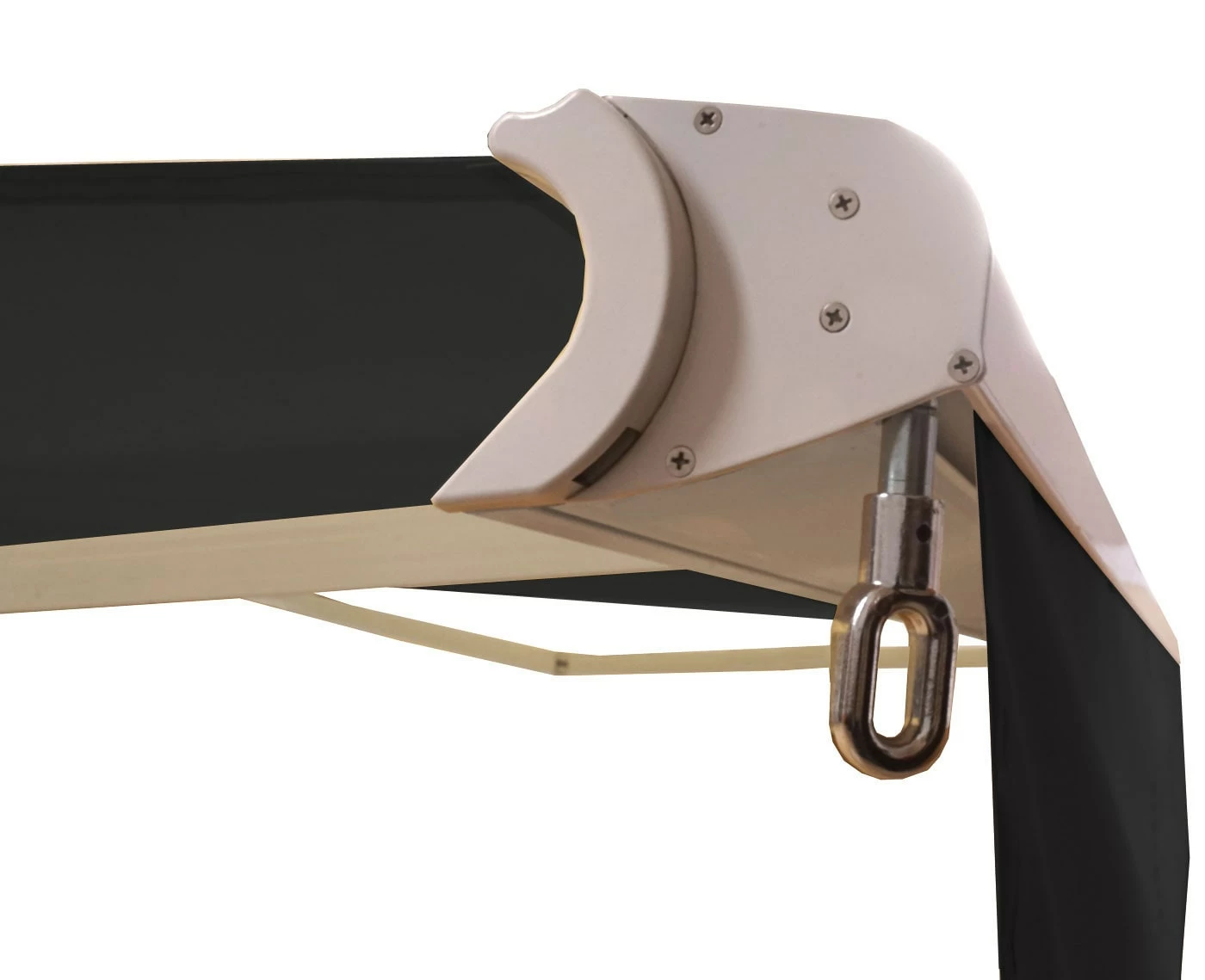 MCW Elektrische Vollkassetten-Markise H124, 4,5x3m Ausfahrbarer Volant ~ Polyester Anthrazit – Bild 5