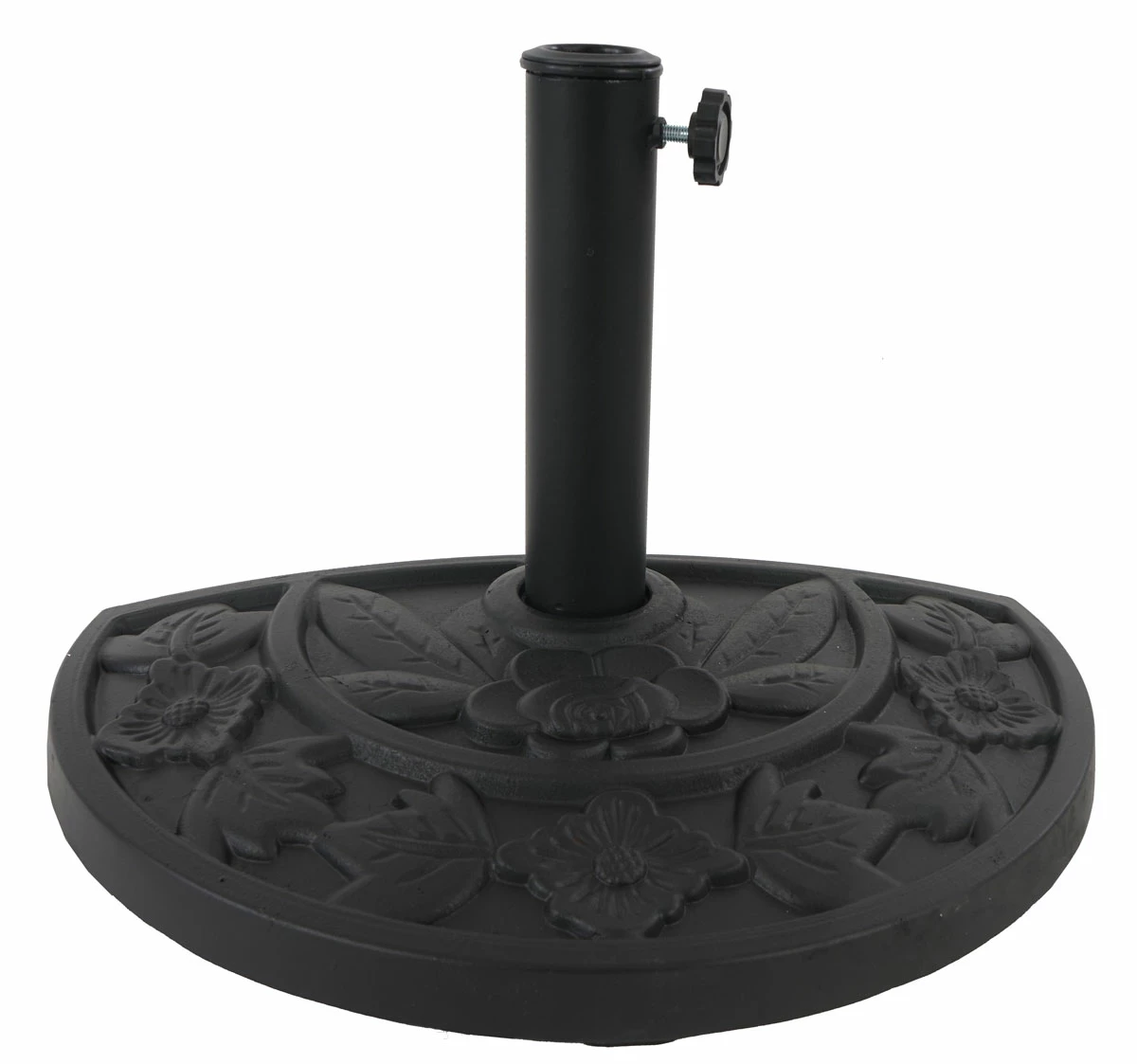 MCW Sonnenschirmständer Halbrund Lorca, Schirmständer Sonnenschirmfuß, Gußoptik – Bild 2