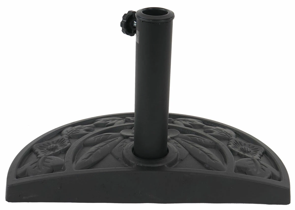 MCW Sonnenschirmständer Halbrund Lorca, Schirmständer Sonnenschirmfuß, Gußoptik – Bild 3