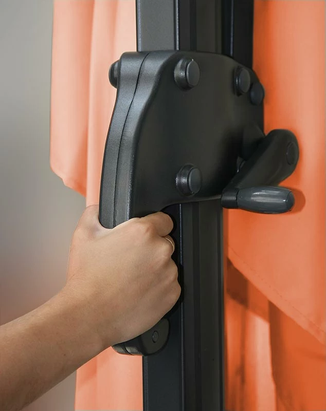 Gastronomie-Ampelschirm MCW-A96, Sonnenschirm, Rund Ø 3m Polyester Alu/Stahl 23kg ~ Terracotta Ohne Ständer – Bild 3