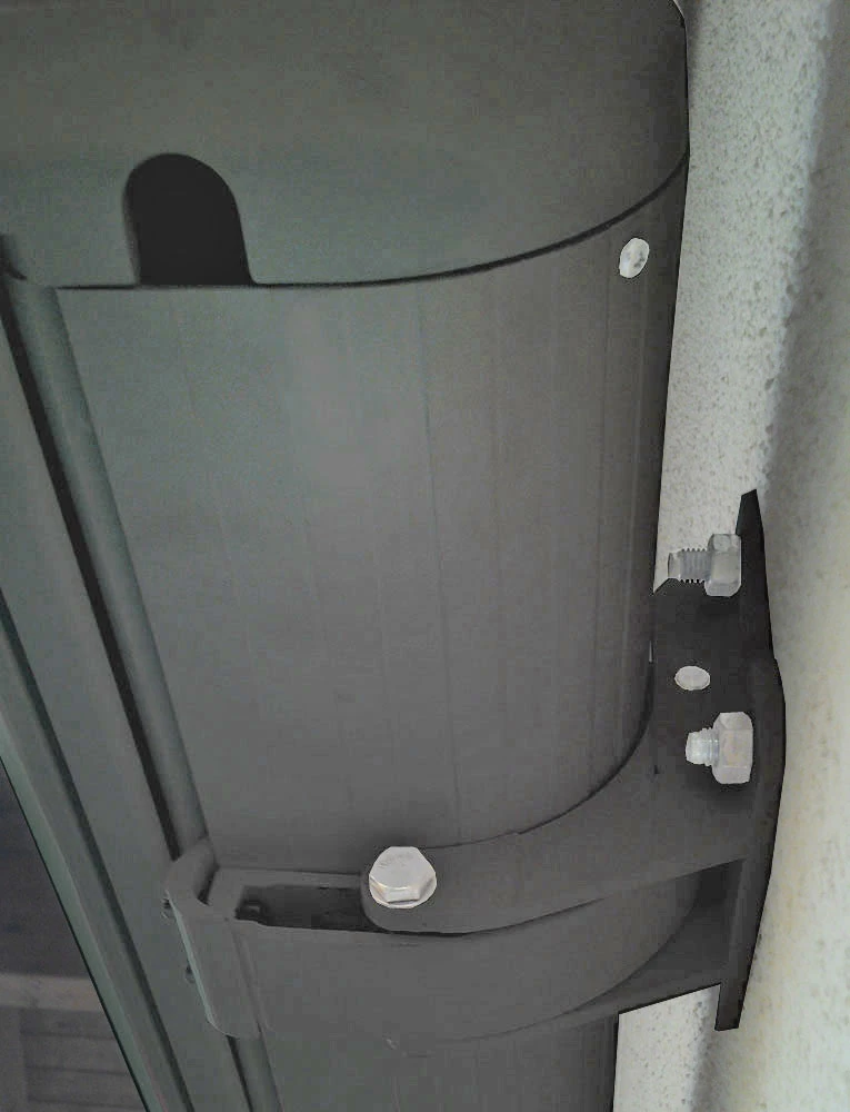 MCW Elektrische Kassettenmarkise H124, Markise Vollkassette 5x3m ~ Polyester Blau-grün, Rahmen Grau – Bild 4