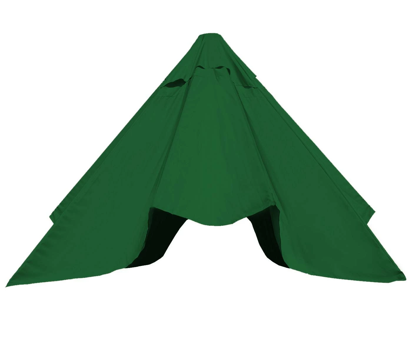 Ersatz-Bezug Für Gastronomie Sonnenschirm MCW-D20, Sonnenschirmbezug Ersatzbezug, 5x5m (Ø7,2m) Polyester ~ Dunkelgrün – Bild 2