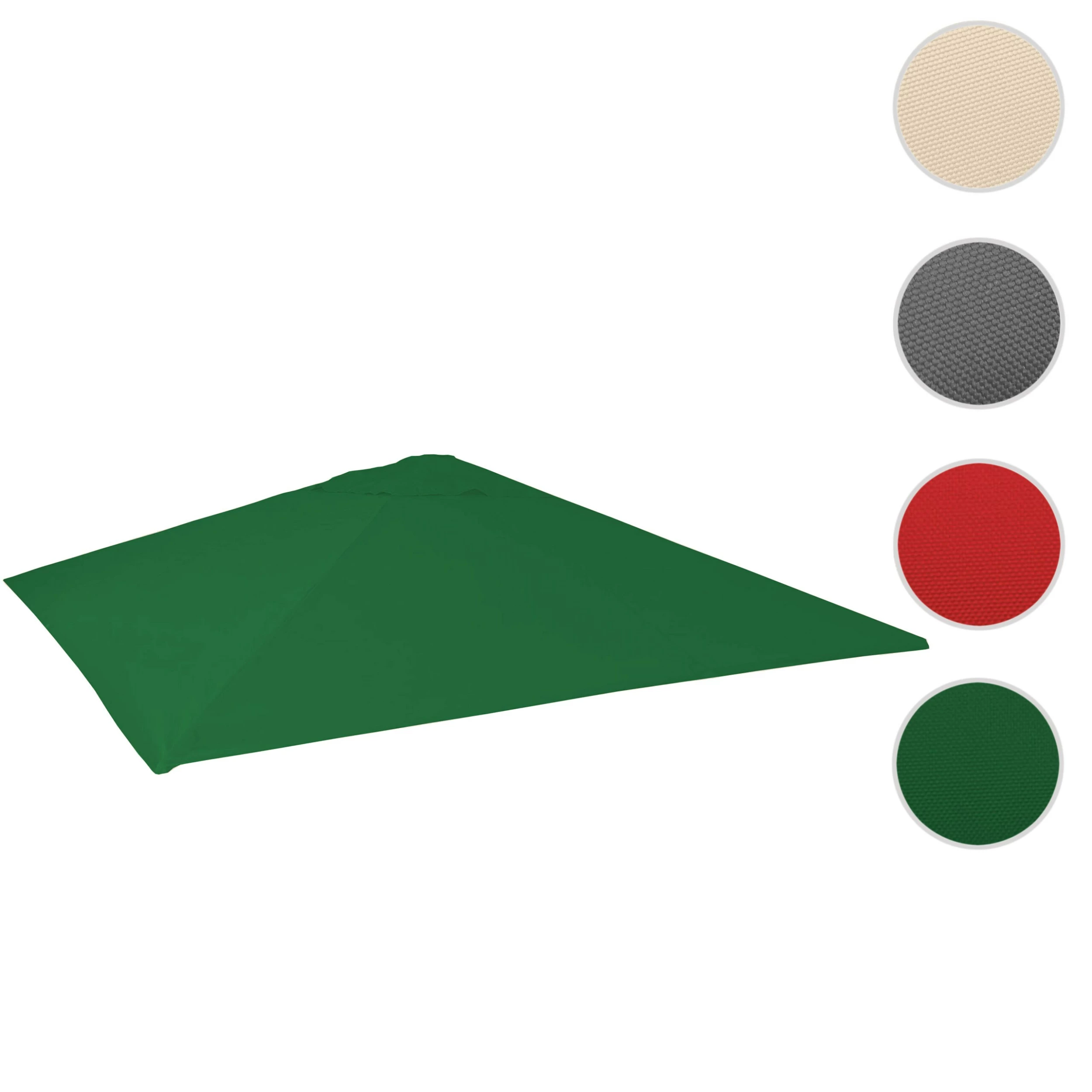 Ersatz-Bezug Für Gastronomie Sonnenschirm MCW-D20, Sonnenschirmbezug Ersatzbezug, 5x5m (Ø7,2m) Polyester ~ Dunkelgrün – Bild 5