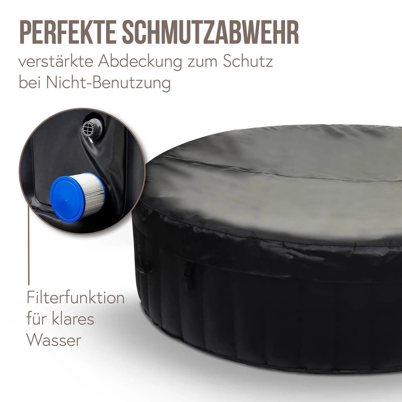 Whirlpool MCW-E32, 6 Personen In-/Outdoor Heizbar Aufblasbar Ø 208cm FI-Schalter – Bild 3