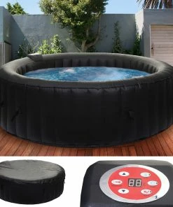 Whirlpool MCW-E32, 4 Personen In-/Outdoor Heizbar Aufblasbar Ø 180cm FI-Schalter