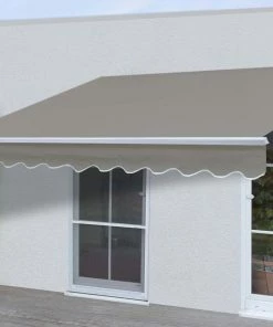 Alu-Markise MCW-E31, Gelenkarmmarkise Sonnenschutz 3x2,5m ~ Polyester, Grau-braun