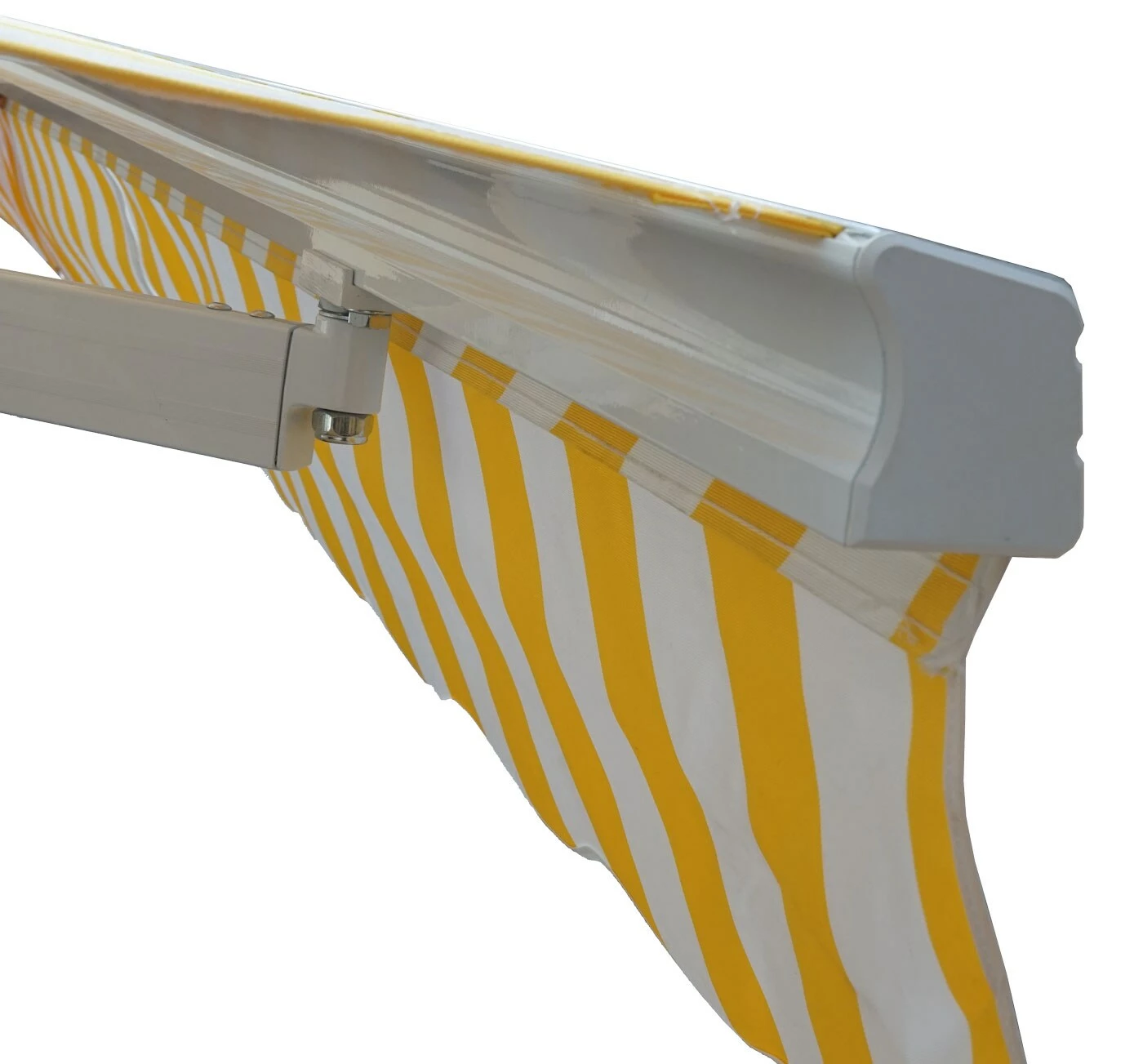 Alu-Markise MCW-E31, Gelenkarmmarkise Sonnenschutz 3x2,5m ~ Polyester, Grau-braun – Bild 4