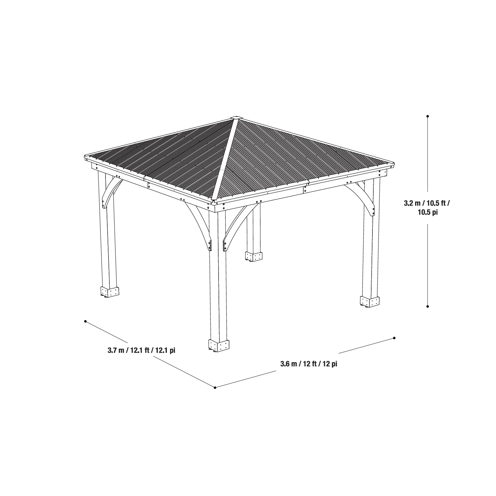 Westmann Holz Pavillon Devon 12x12 – Bild 4