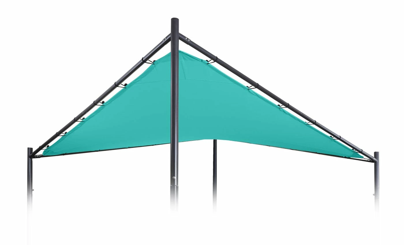 Ersatz-Bezug Für Pergola MCW-A41, Sonnensegel Ersatzbezug, 3x3m Polyester ~ Türkis – Bild 2