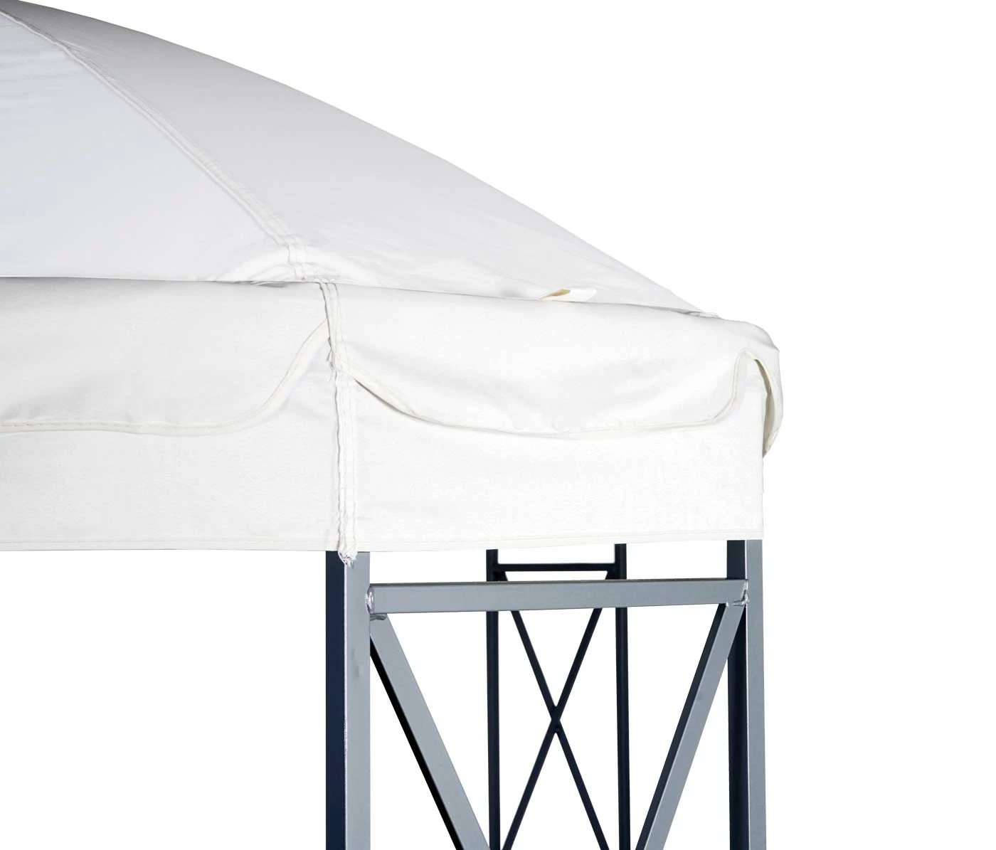 Pergola MCW-E42, Garten Pavillon, Mit Moskitonetz 3,6x3m ~ Creme – Bild 4