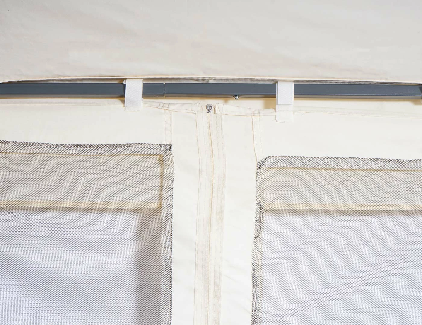 Pergola MCW-E42, Garten Pavillon, Mit Moskitonetz 3,6x3m ~ Creme – Bild 6