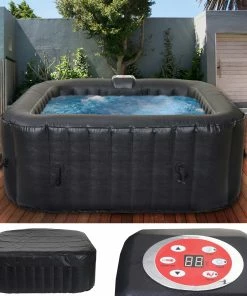 Whirlpool MCW-E32, 4 Personen In-/Outdoor Heizbar Aufblasbar 150x150cm FI-Schalter