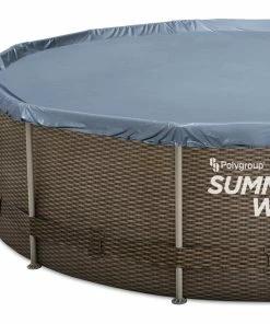 SummerWave Summer Waves Active Frame Ø366x91 Cm Rattan Braun