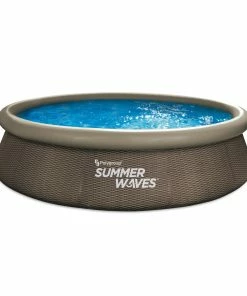 SummerWave Summer Waves Quick Pool 366x76 Cm, Rattan Braun