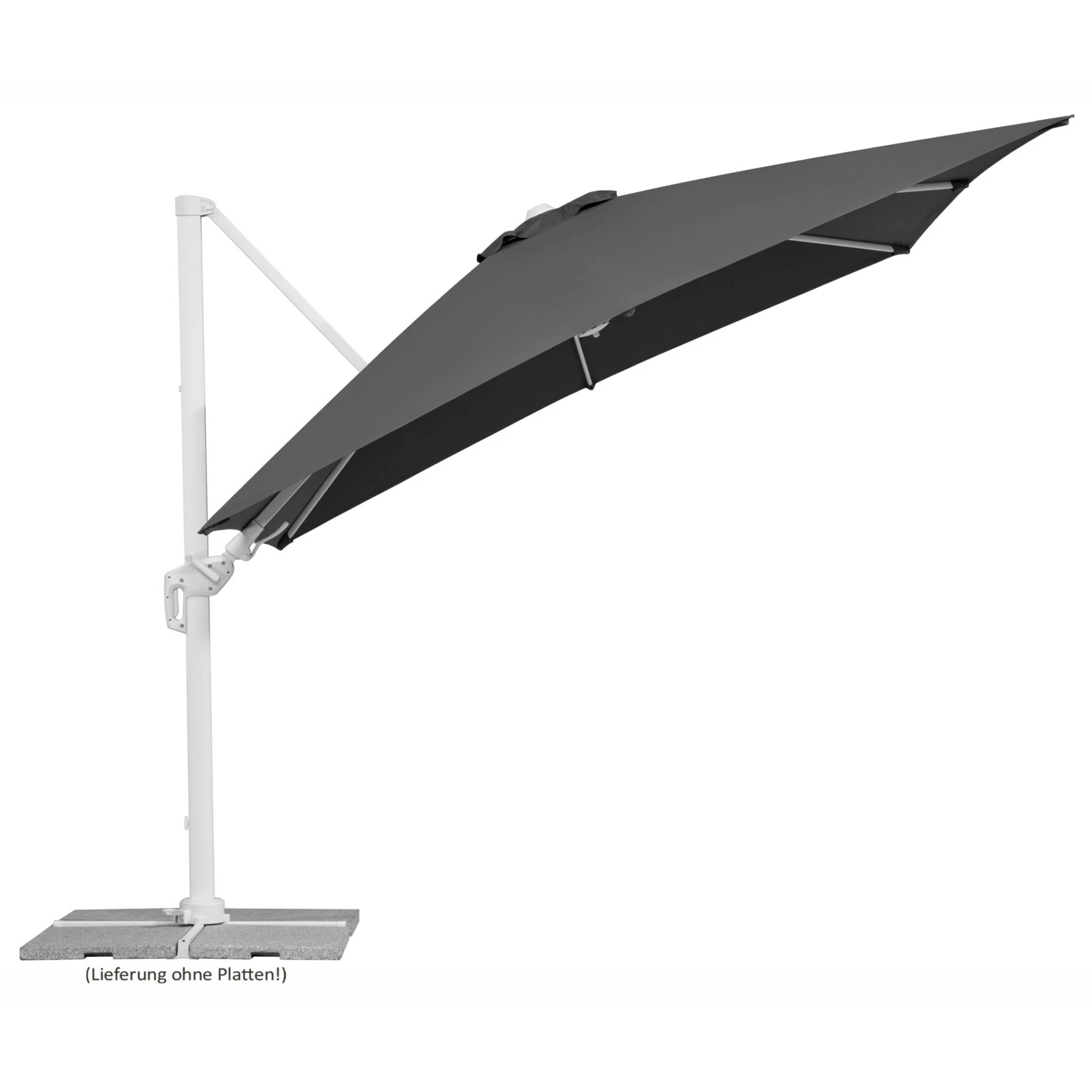 Schneider® Schneider Ampelschirm Rhodos Twist Bianco, Ca. 300x300 Cm, Anthrazit – Bild 2