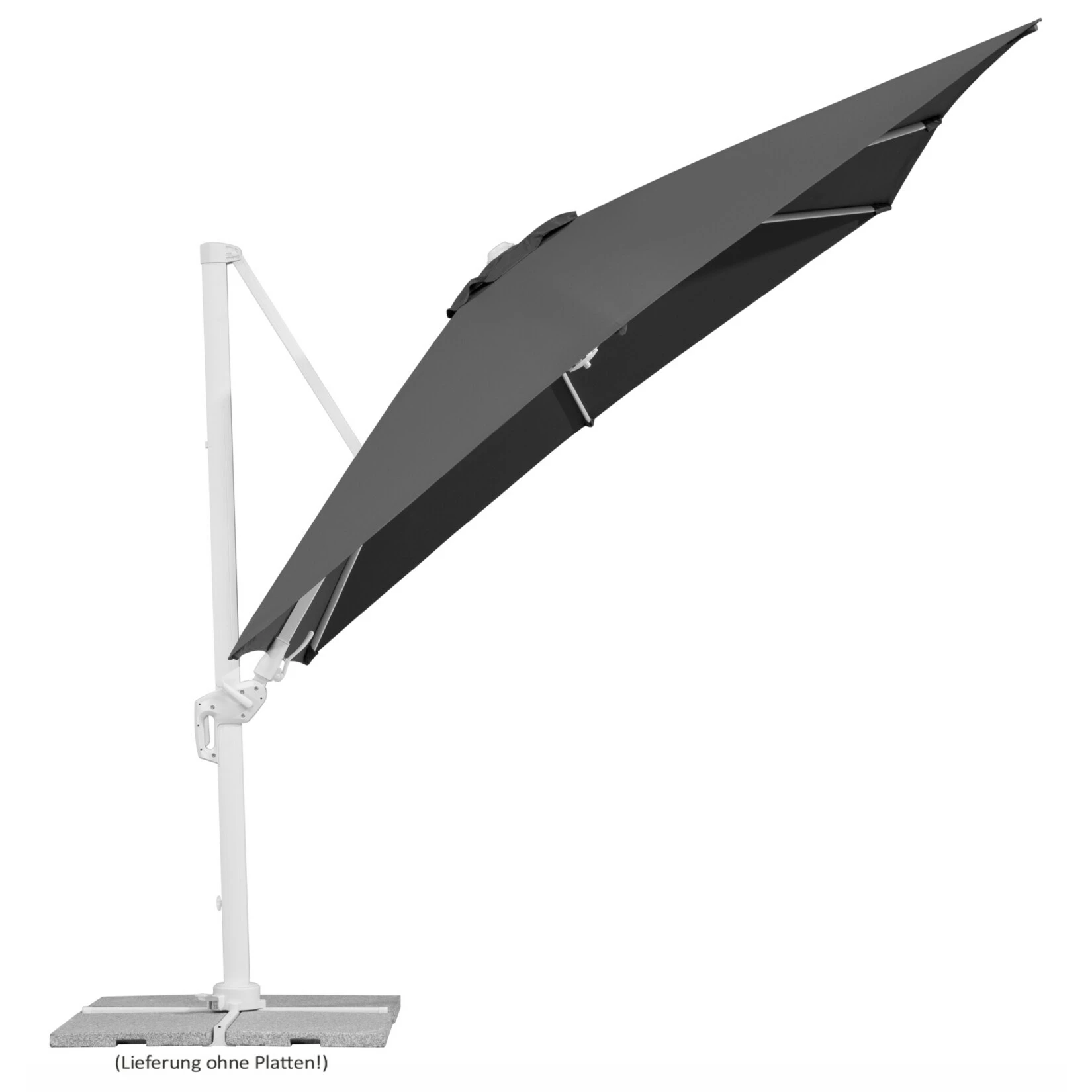 Schneider® Schneider Ampelschirm Rhodos Twist Bianco, Ca. 300x300 Cm, Anthrazit – Bild 3