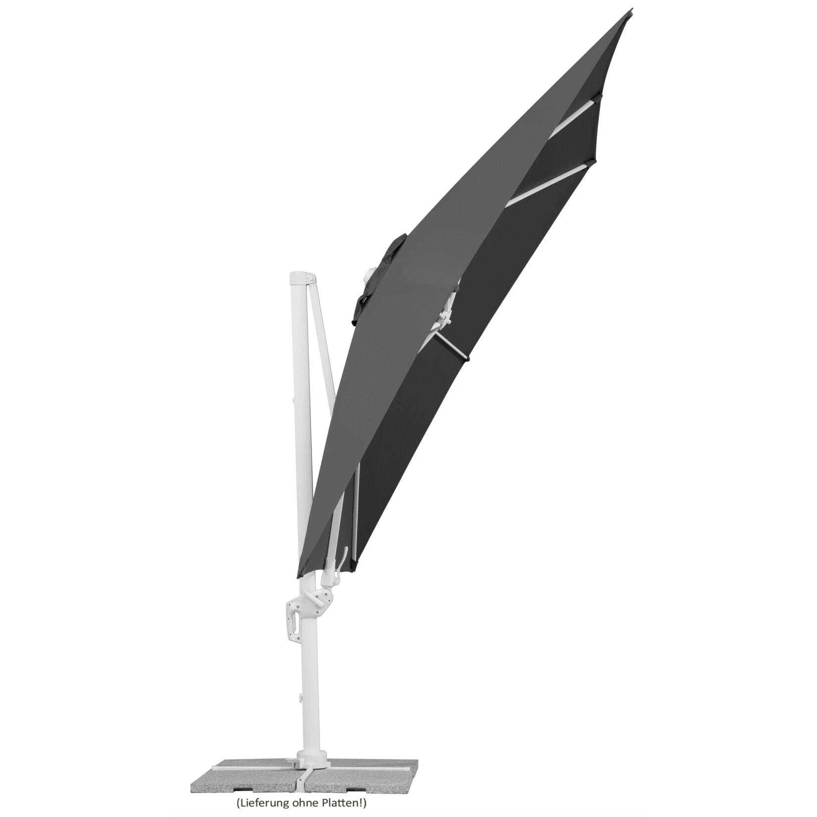 Schneider® Schneider Ampelschirm Rhodos Twist Bianco, Ca. 300x300 Cm, Anthrazit – Bild 4