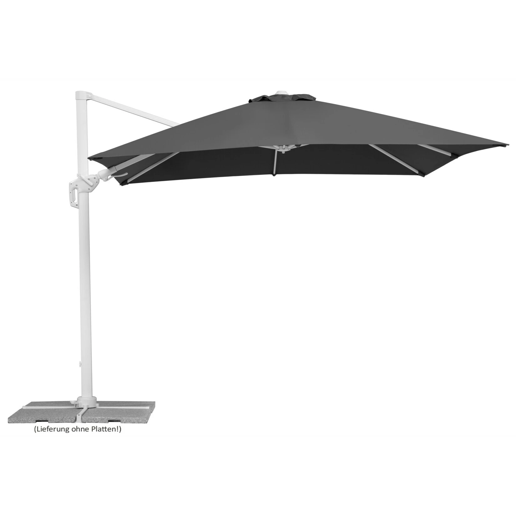 Schneider® Schneider Ampelschirm Rhodos Twist Bianco, Ca. 300x300 Cm, Anthrazit – Bild 5