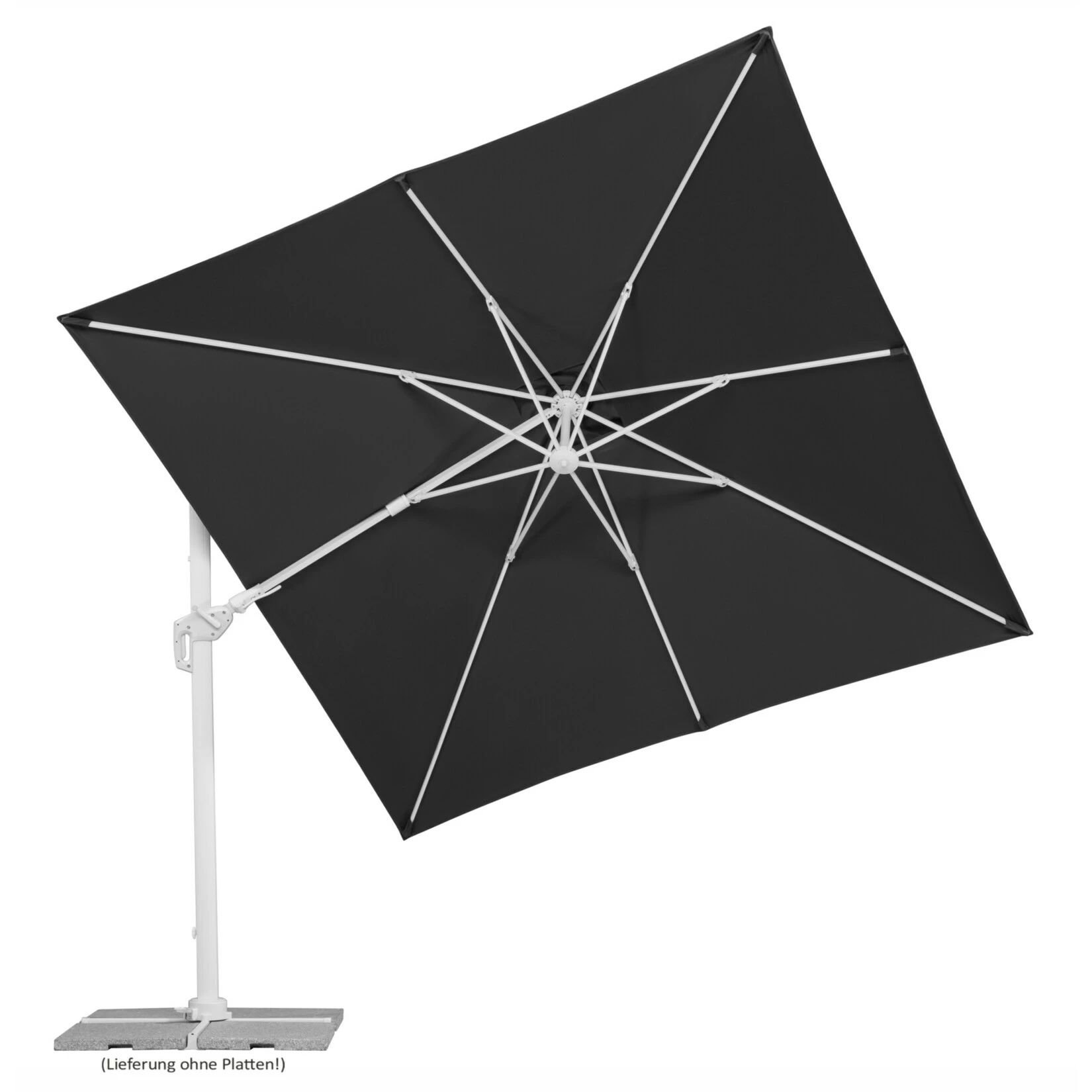 Schneider® Schneider Ampelschirm Rhodos Twist Bianco, Ca. 300x300 Cm, Anthrazit – Bild 6