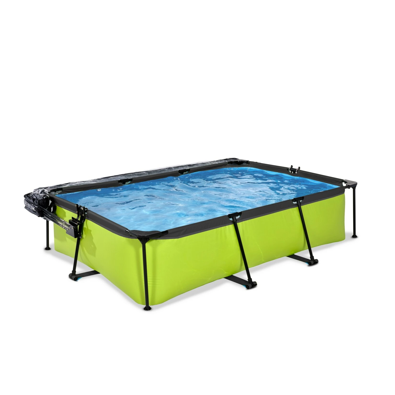 EXIT Lime Pool 300x200x65cm Mit Abdeckung Und Filterpumpe - Grün – Bild 3