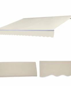 Ersatz-Bezug Für Markise MCW-E49, Gelenkarmmarkise Ersatzbezug Sonnenschutz, 2,5x2m ~ Polyester Creme