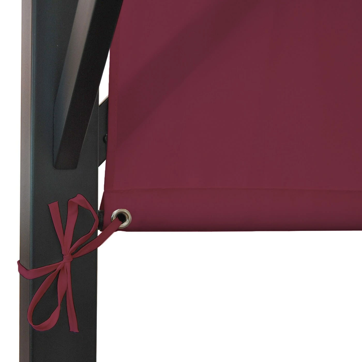 MCW Pergola Beja, Garten Pavillon Terrassenüberdachung, Stabiles 6cm-Stahl-Gestell + Schiebedach Bordeaux-rot ~ 3x3m – Bild 4