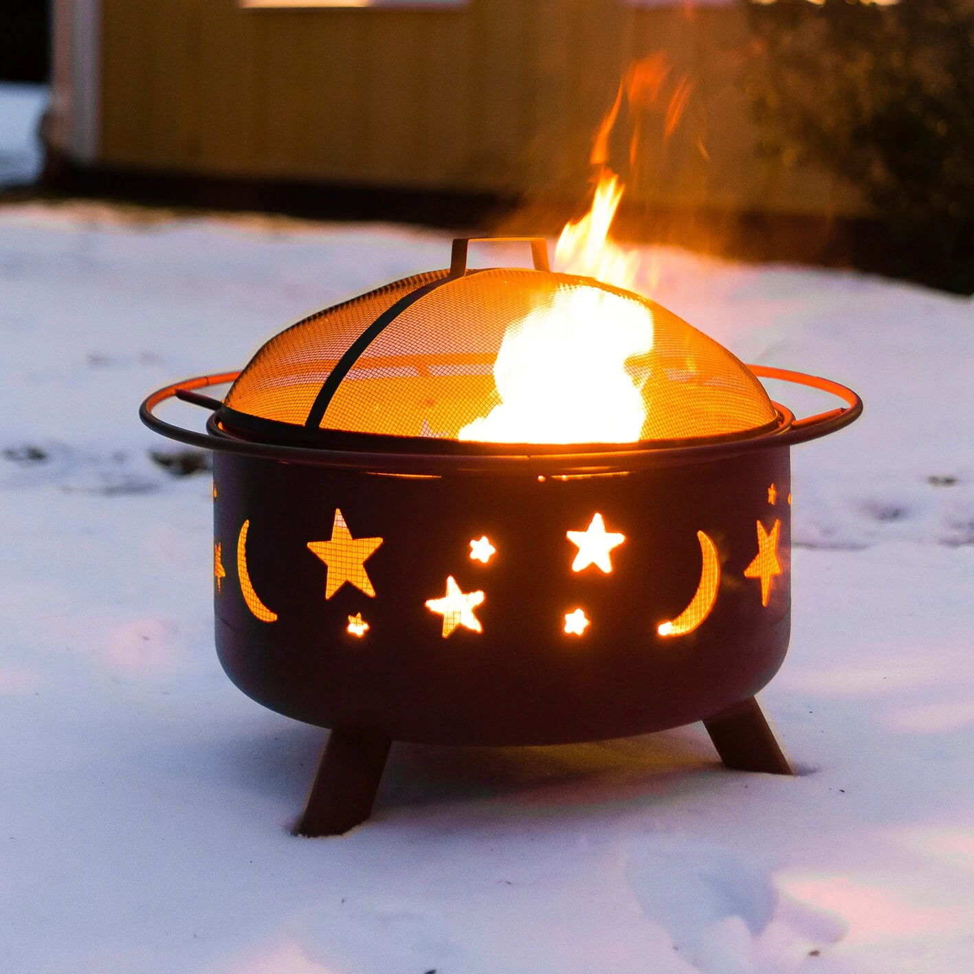 Landmann Feuerkorb 11811 Stars & Moon Rund 75cm Schwarz – Bild 3