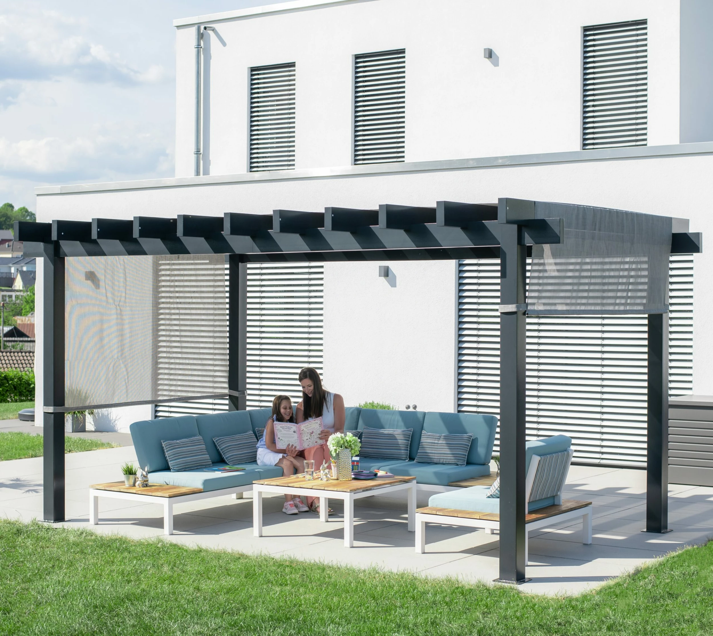 Sojag Aluminium Pergola Yamba 10x16 Inkl. Sonnensegel – Bild 2