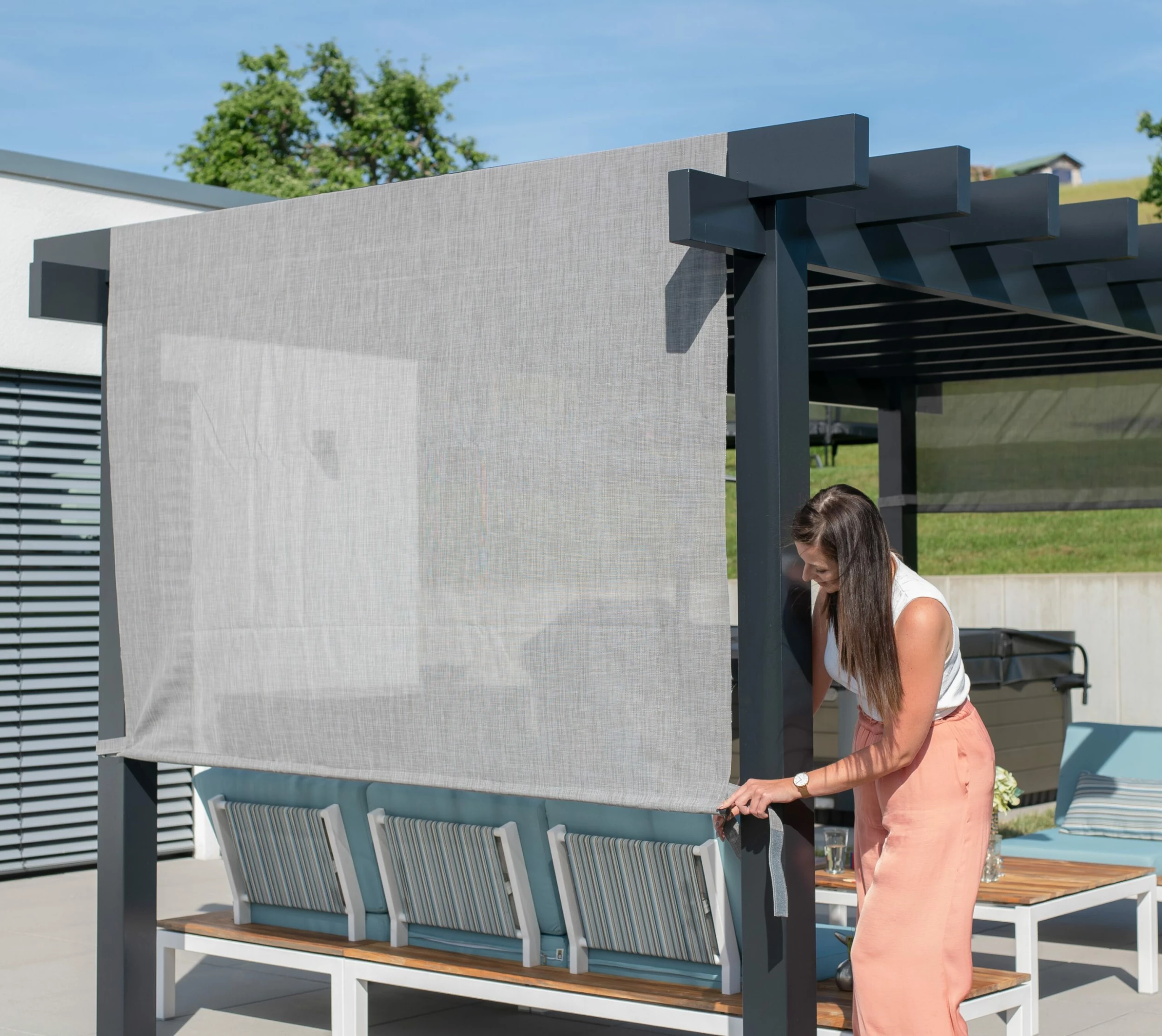 Sojag Aluminium Pergola Yamba 10x16 Inkl. Sonnensegel – Bild 3