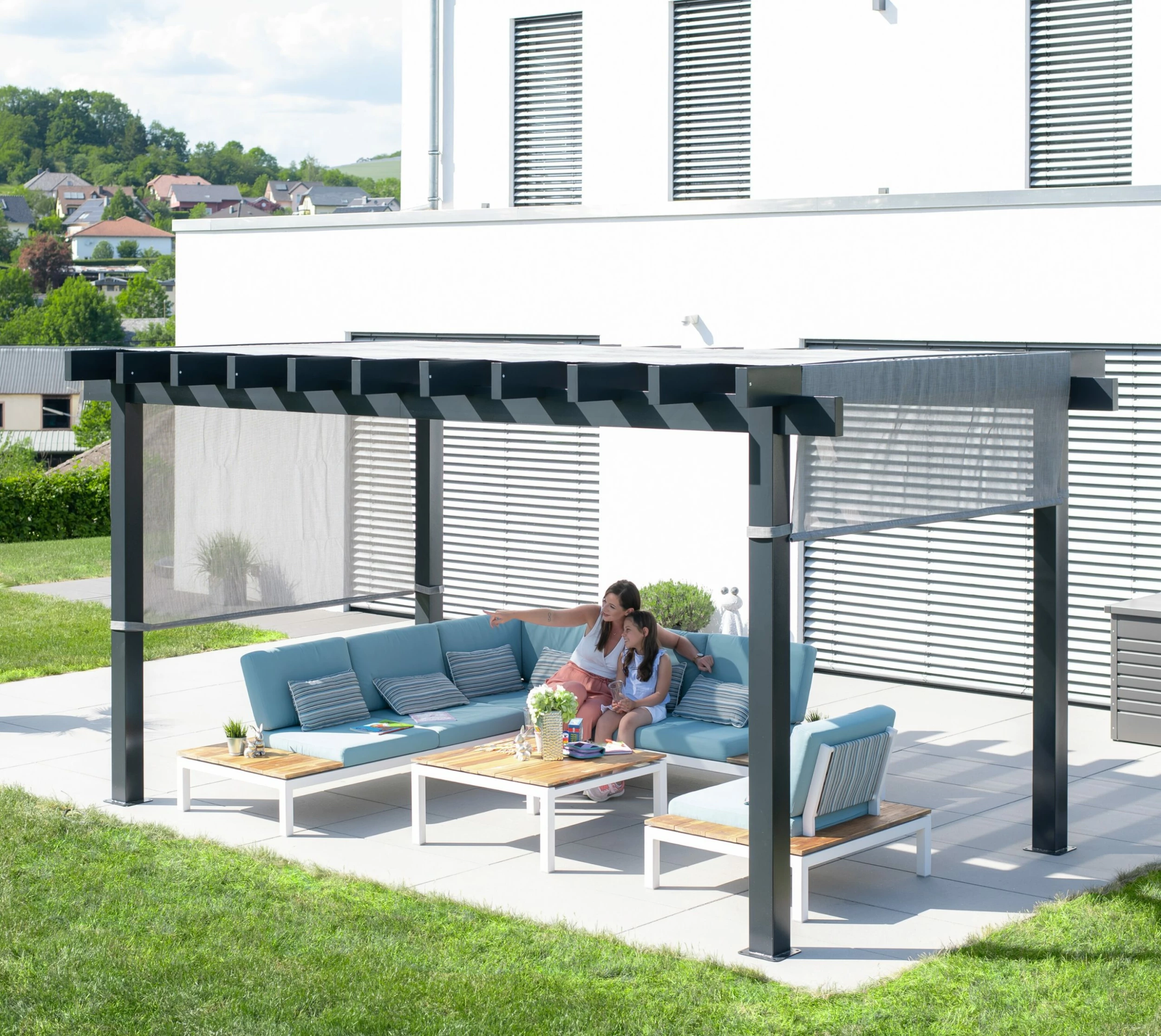 Sojag Aluminium Pergola Yamba 10x16 Inkl. Sonnensegel – Bild 6