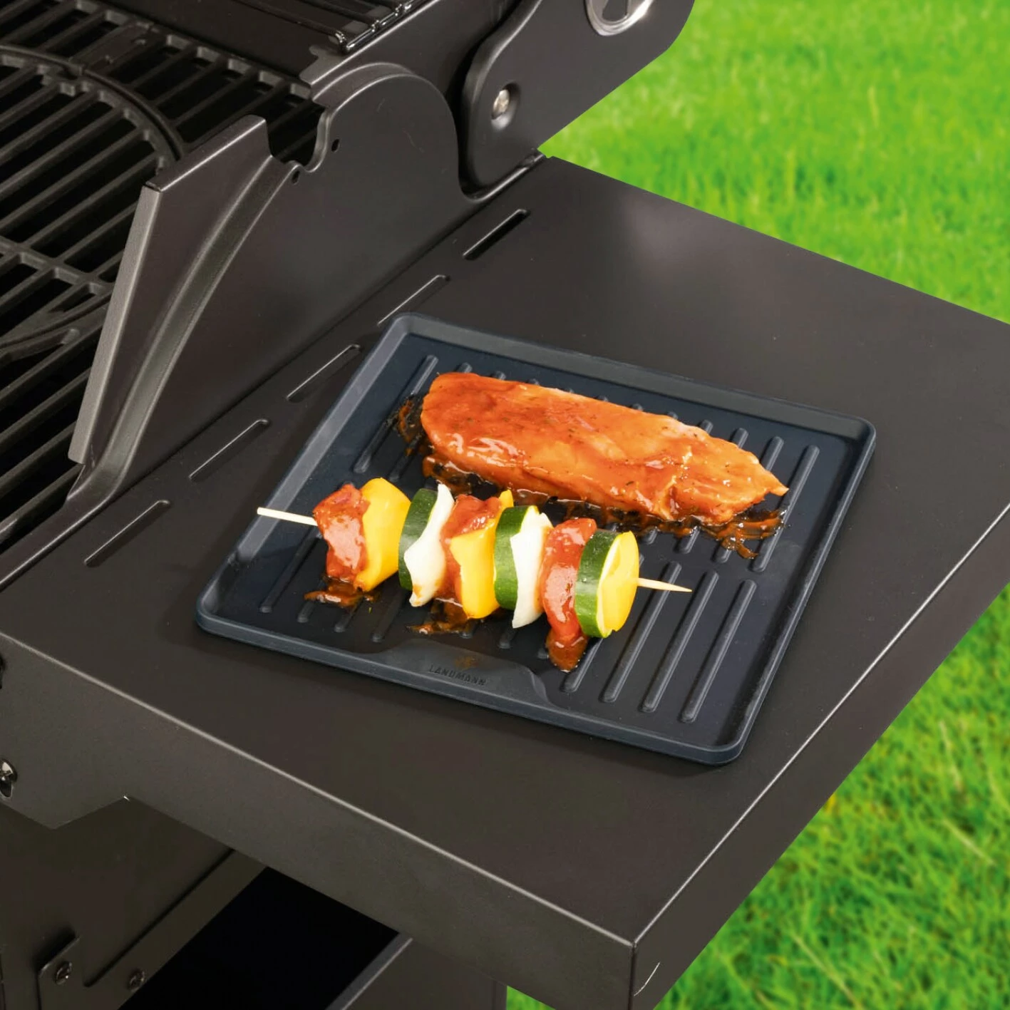 Landmann Silikonmatte Mit Schneidbrett 25cm – Bild 4