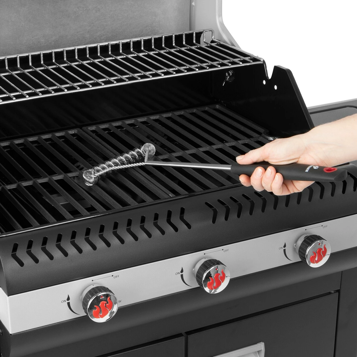 Landmann Reinigungsbürste Edelstahl 45,5x16x2,5cm Schwarz – Bild 3