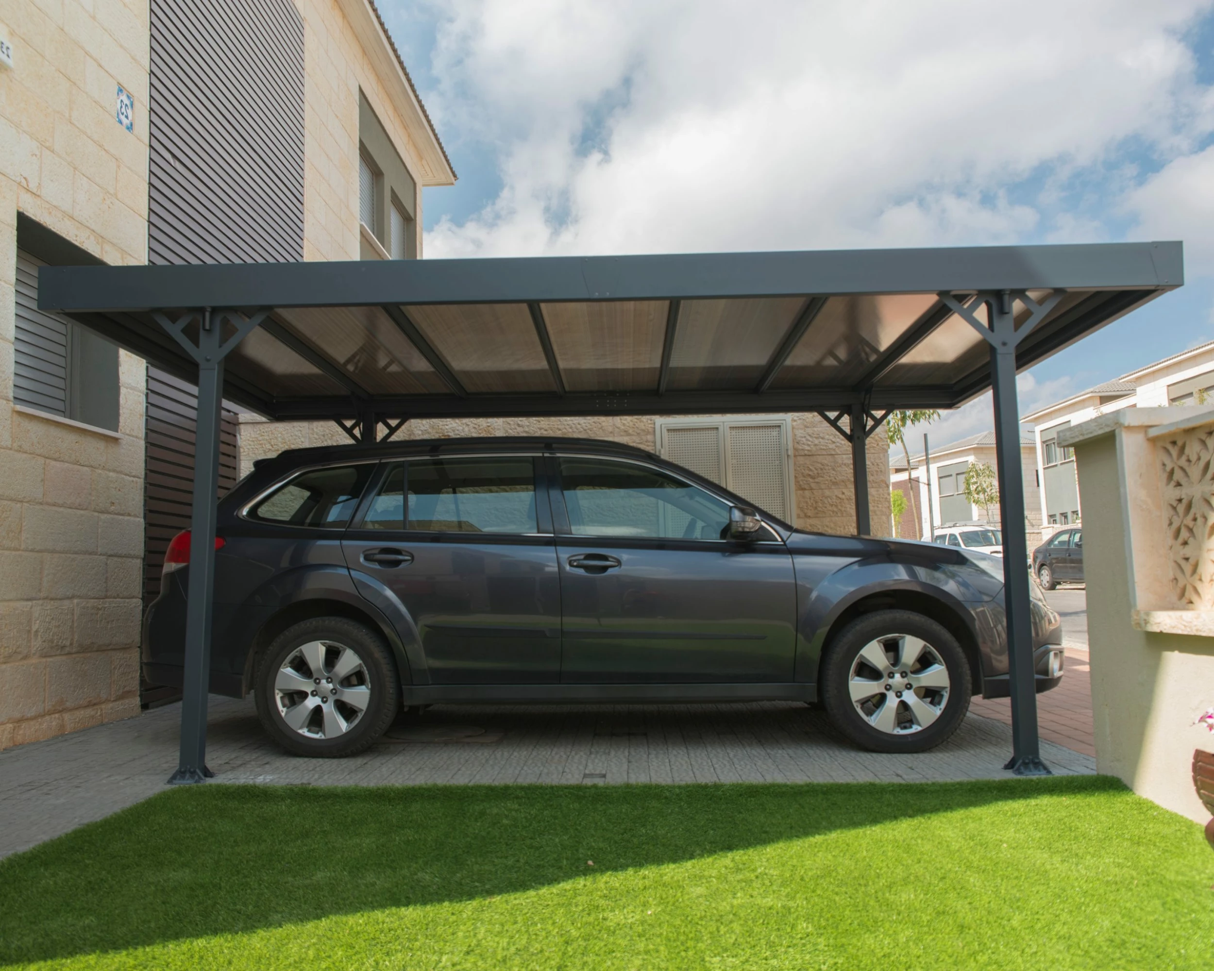 Palram - Canopia Aluminium Carport Palma 5000 Grau – Bild 2