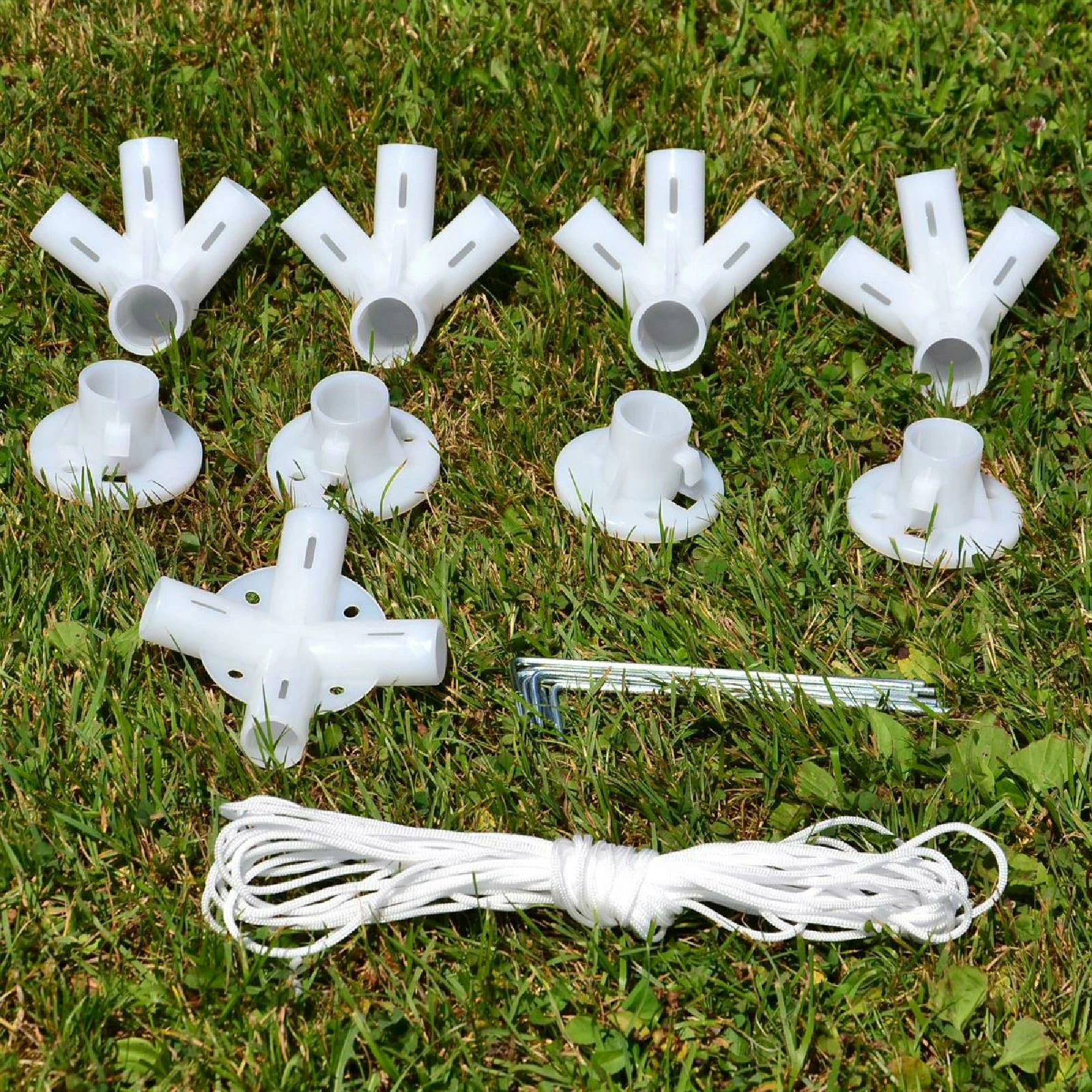 VCM Pavillon 3x3 M In Grün PE Plane Partyzelt Gartenzelt Stahlgestell Festivalzelt – Bild 3