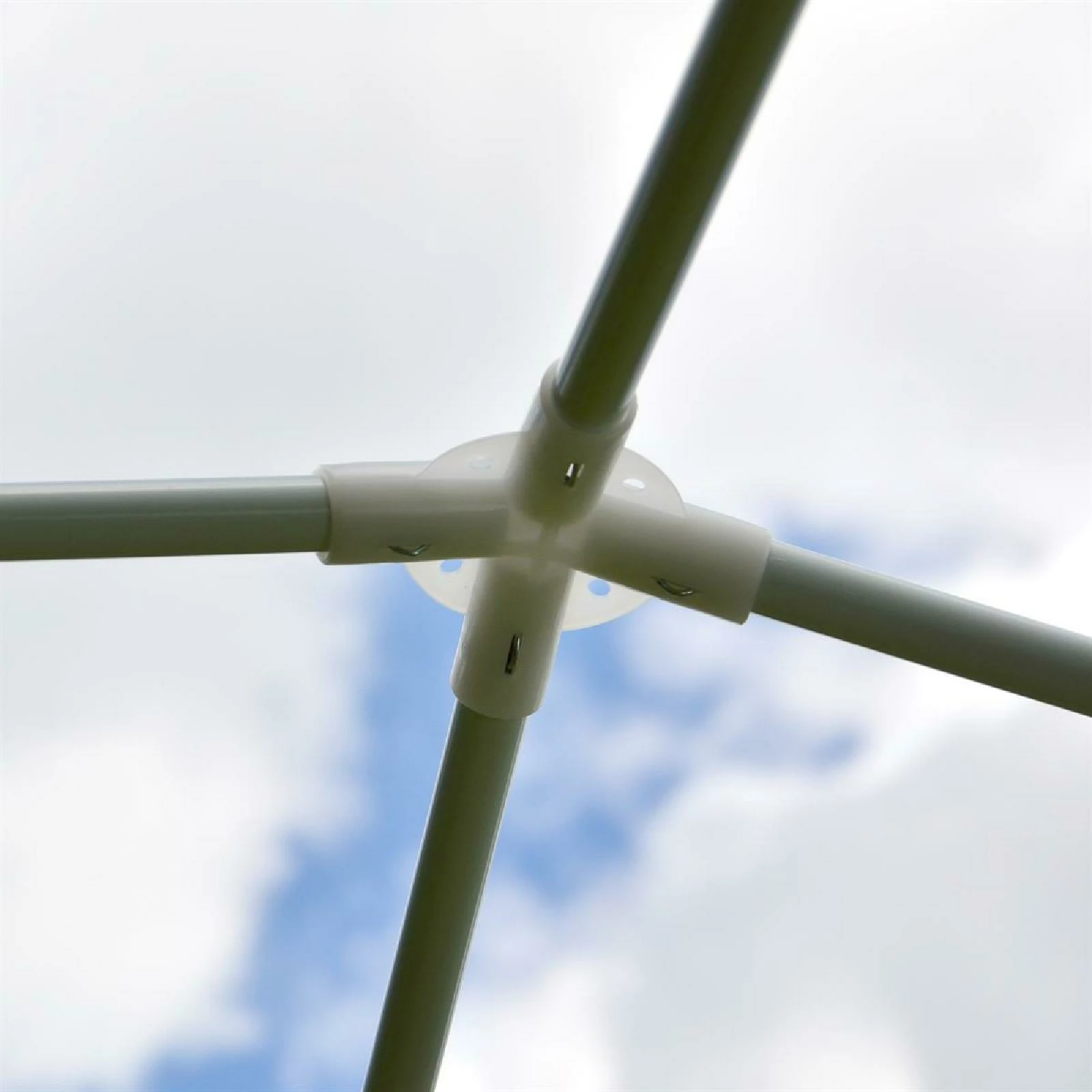 VCM Pavillon 3x3 M In Grün PE Plane Partyzelt Gartenzelt Stahlgestell Festivalzelt – Bild 4