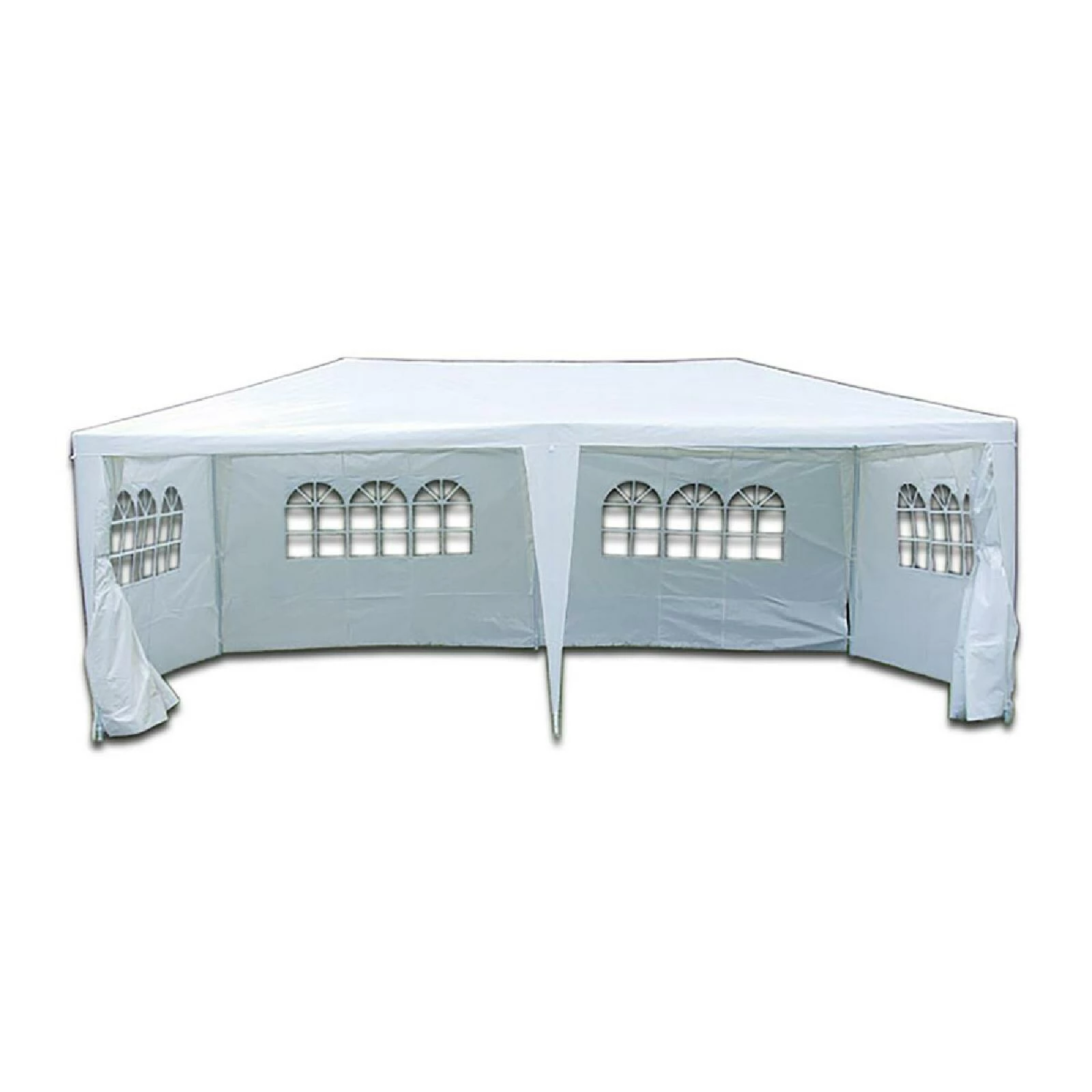 VCM Pavillon 3x6 M In Weiß PE Plane + Seitenteile Partyzelt Gartenzelt Sonnenschutz