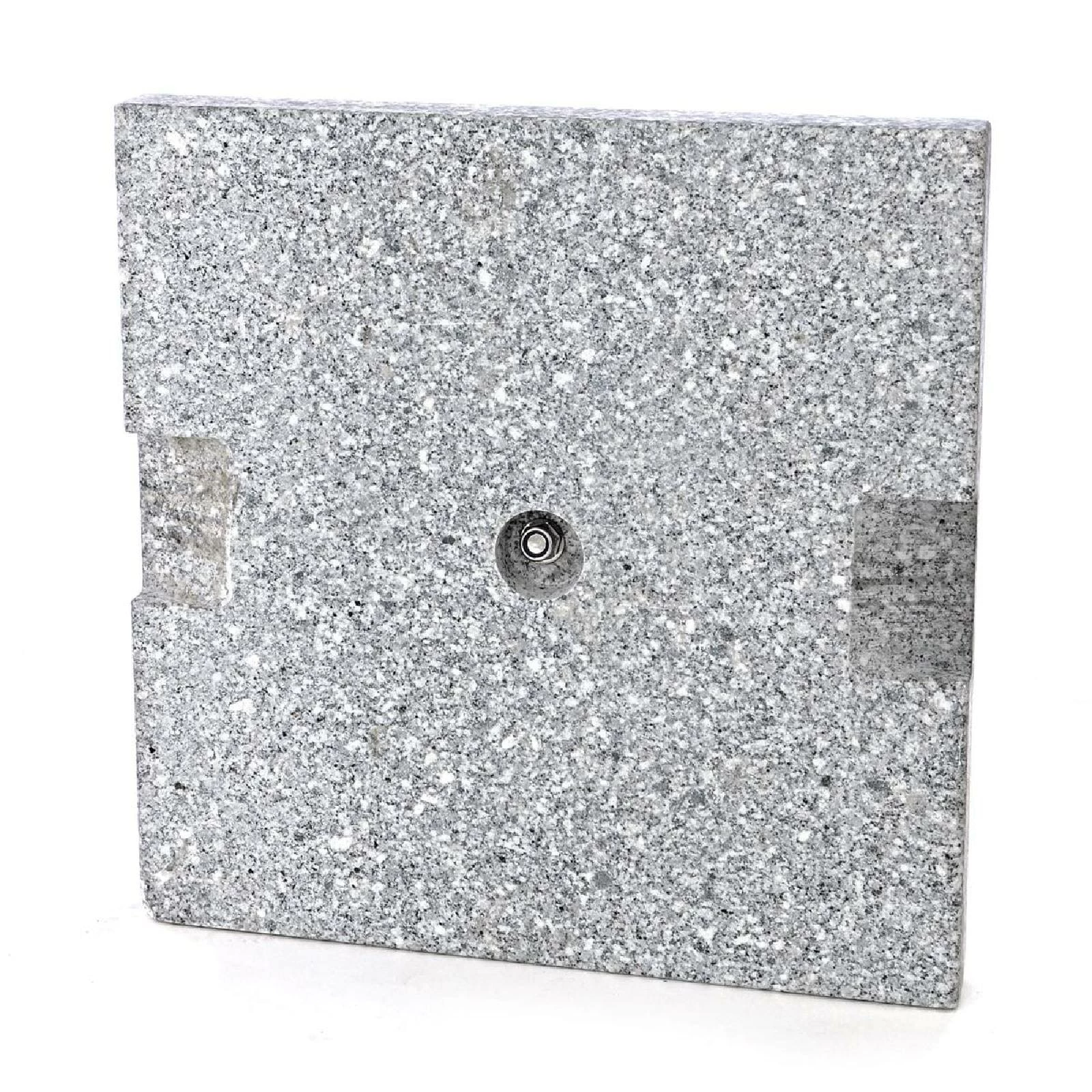 VCM Sonnenschirmständer 26 Kg Granit Grau Eckig 45x45 Cm Edelstahlhülse Standfüße – Bild 4