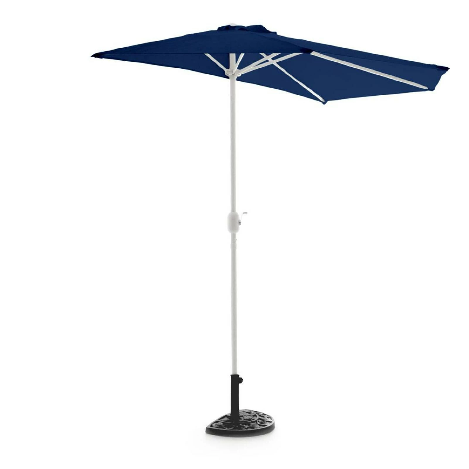 VCM Sonnenschirmständer 9kg Polyresin Halbrund schwarz Gussoptik 49x 31cm Balkon – Bild 2