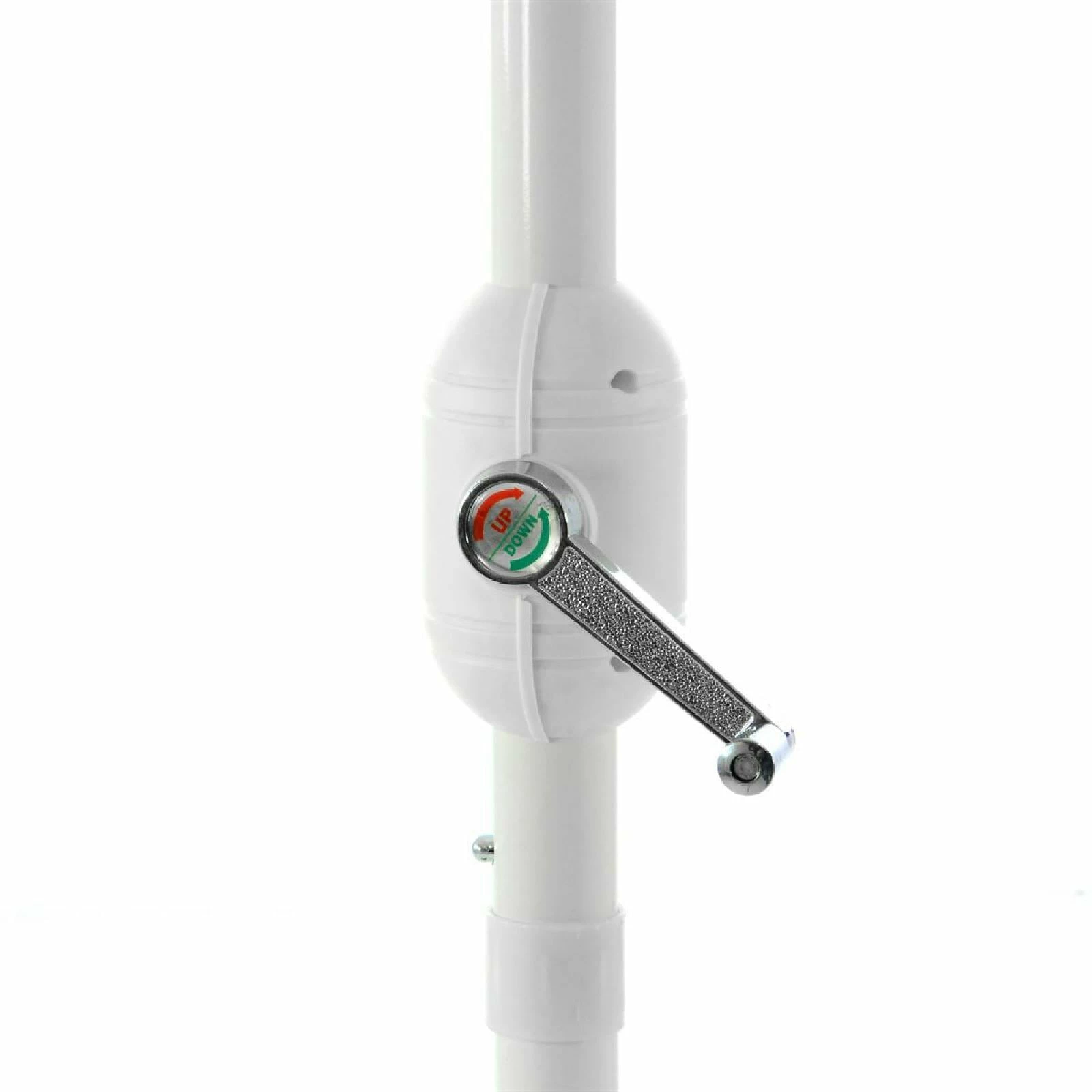 VCM Balkon-Sonnenschirm Blau Halbrund Gartenschirm Sonnenschutz 2,7m Mit Kurbel – Bild 3