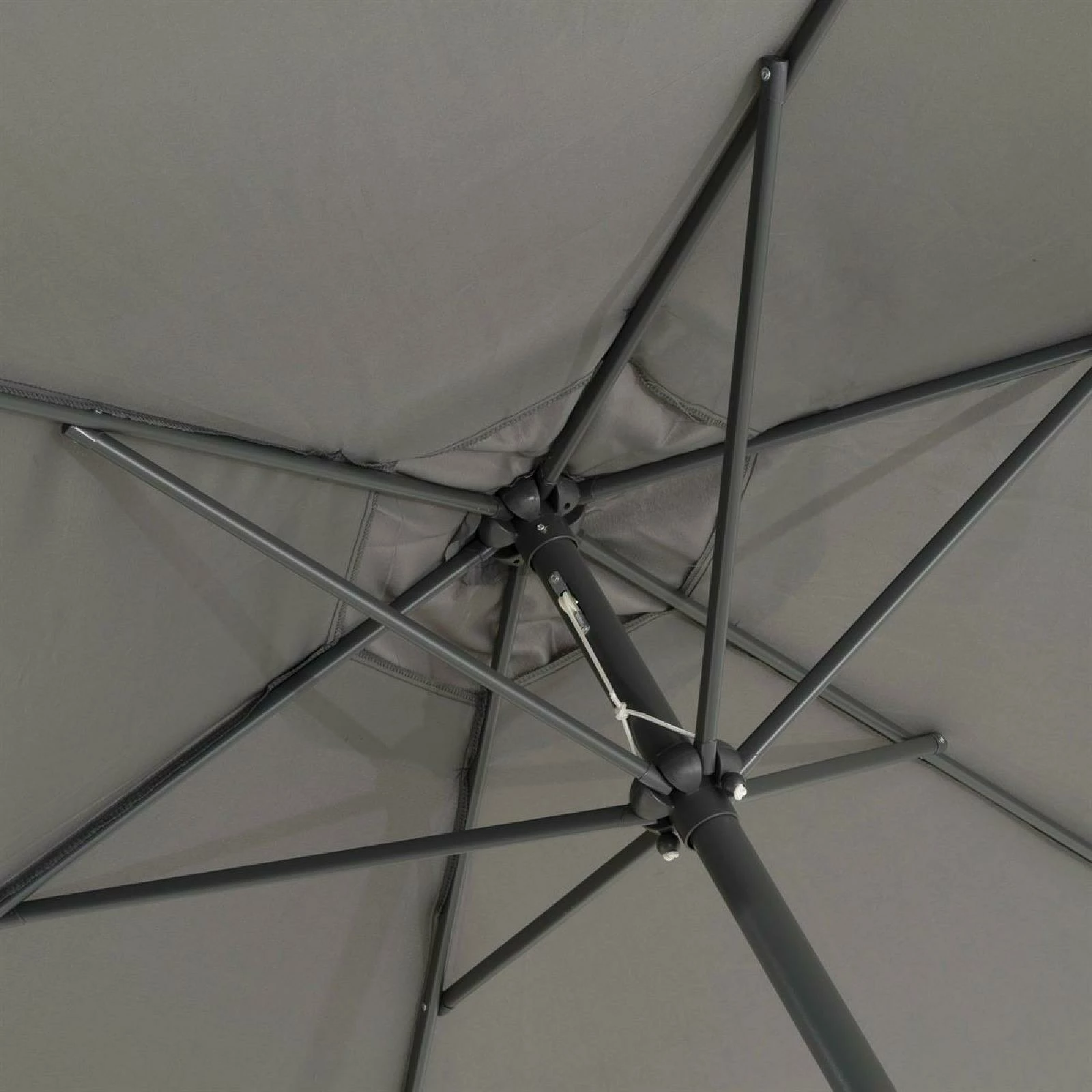 VCM Sonnenschirm 2,90m Anthrazit Mit Kurbel Neigbar Wasserabweisend UV Schutz 50+ – Bild 2