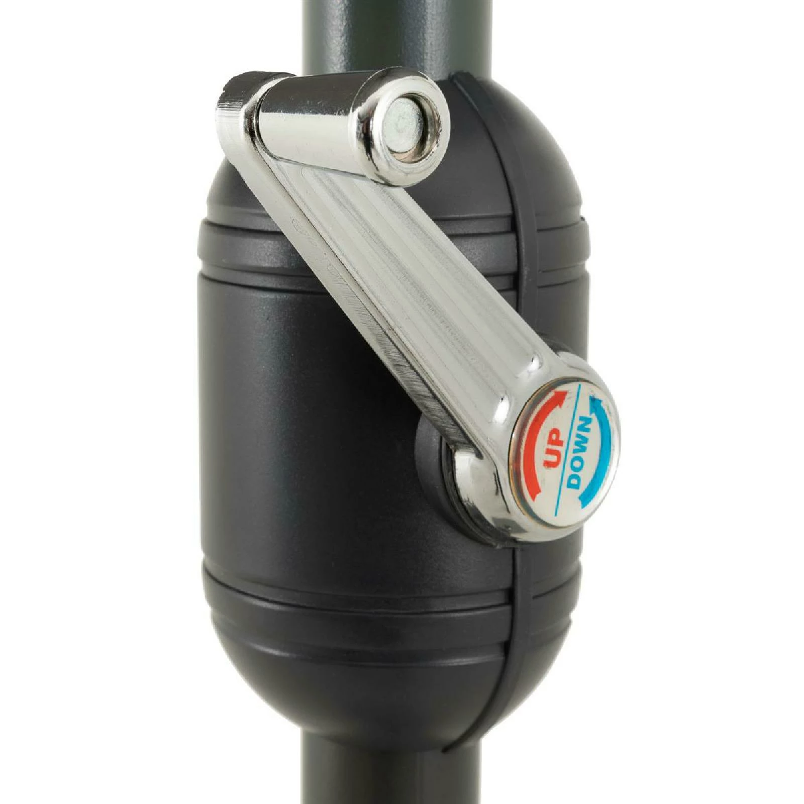 VCM Sonnenschirm 2,90m Anthrazit Mit Kurbel Neigbar Wasserabweisend UV Schutz 50+ – Bild 3