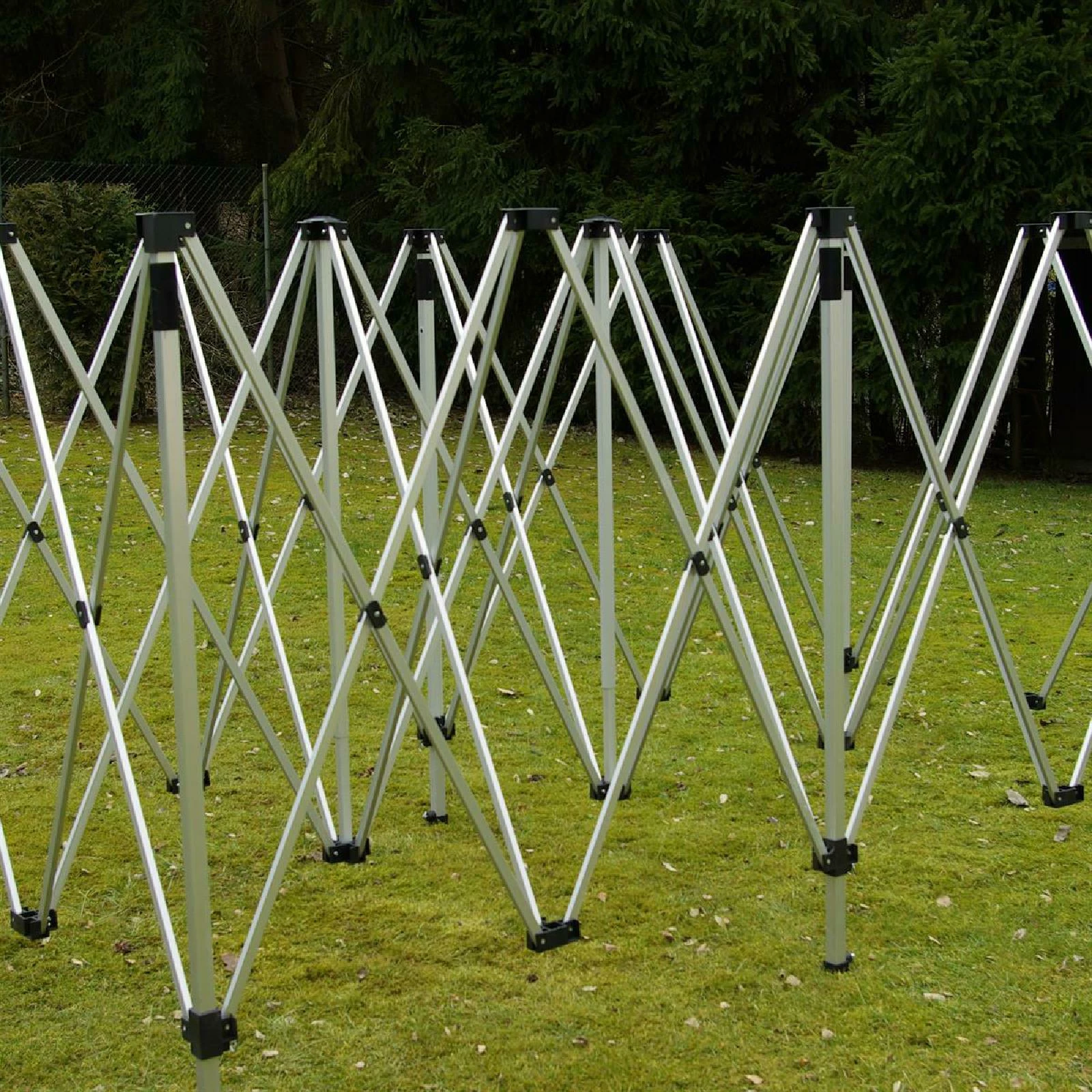 VCM PROFI Faltpavillon Partyzelt 3x6 M Champagner + Seitenteile Wasserdichtes Dach – Bild 3