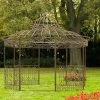 CLP Luxus Pavillon ROMANTIK V2 Aus Pulverbeschichtetem Eisen L Runder Pavillion Mit Stilvollen Verzierungen L Höhe 350 Cm